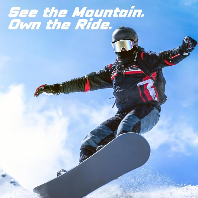 Golight OTG Ski Goggles – Hassle-Free Snow Goggles with Cylindrical REVO Lens, Anti-Fog Double Lens, UV400 & Comfortable Fit - Image 2